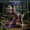 3-Pack Electronic Walking Dinosaur Toys for Toddlers 2-4, Moving Dinosaurs Toys with Lights, Roaring Sounds, T-Rex, Brachiosaurus & Stegosaurus, Xmas Birthday Gift for 2 3 4 5 6 Years Old Boys view 2
