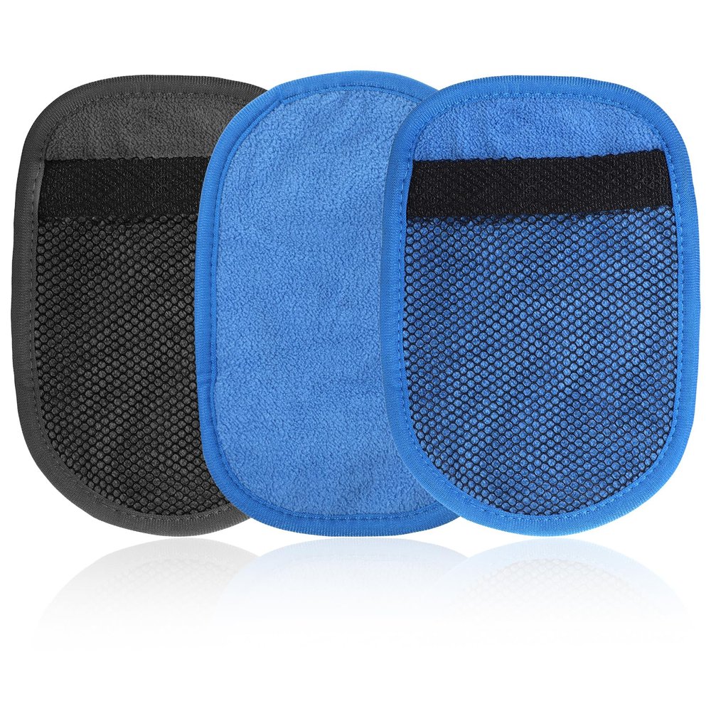 Dimioaoa 3 Pcs Sand Remover for Beach, Beach Sand Remover Sand Eraser Wipe Mitts, Soft Wipe Off Mitts Summer Beach Vacation Essentials for Beaches Activities Volleyball Sandboxes