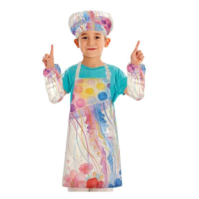 GuoChe Multi-Purpose Cooking Kit Cozy Art Painting Aprons with Pockets