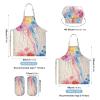 GuoChe Multi-Purpose Cooking Kit Cozy Art Painting Aprons with Pockets view 3