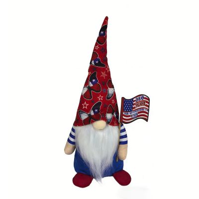 ABlibuy America 250th Anniversary Patriotic Gnome USA Dwarf Doll 1776-2026 Tomte Plush Decor for 4th of July Home Decor (Red, 30cm*12cm)