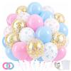 Pink and Blue Balloons 80 Pack 12 Inch Gender Reveal Balloons Arch Kit with Ribbon, Glue Dots and Strip for Baby Shower, Gender Reveal Decorations, Birthday Party view 1