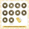 100 Gold Bricks & 100 Copper Coins Set, Feng Shui Wealth Prosperity Gold Bricks & Copper Coins Decorations, Lucky Money for Home, Office, Party, Miniature Display, Crafts, Collectibles view 2