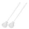 2-Pack Silicone Baby Bottle Brush - Flexible Cup Cleaner Brush Head & Long Handle for Complete Cleaning of Bottles, Jars, Mugs, White view 1