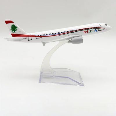 Airbus A320 Middle East Airlines Metal Diecast Aircraft 16cm Scale Model Aviation Collectible Display Desktop Miniature Pre-Built