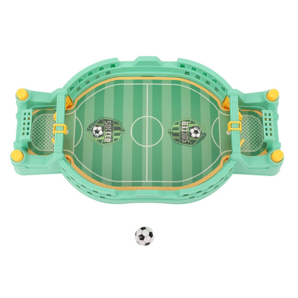 Asixxsix Soccer Table Game, Double Player Manual Scoring Football Table Game Mini Soccer with Removable Ball for Family Friends Indoor Play (Green)