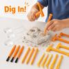 IMIKEYA 3 Sets Kids Excavation Tool Kits, Plastic Hammer, Chisel, Brush, Scraper, Dinosaur Fossil Digging Tools Kit for Archaeological Fossils and Gemstones view 3