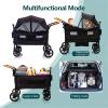 VAEUSV Luxury Double Wagon Stroller for Kids & Cargo,Lightweight Travel view 2