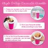 2PCS Slushie Maker Cup - DIY Magic Slushy Maker Squeeze Cup, Smoothie Squeeze Cup for Juices, Milk and Ice Cream Make, Double Layers Silicone Slushie Cup with Straw for Friends Gift Pink+Blue view 4