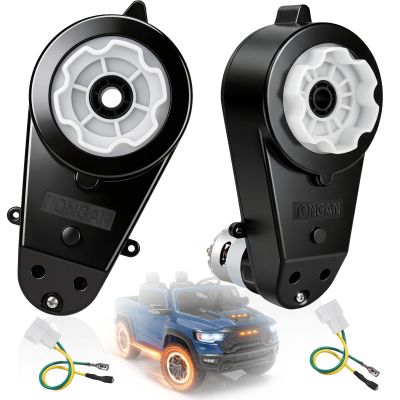 2Pcs 24V RS555 40000RPM Powered Wheels Motor High Speed Ride On Upgrade Motor with Gearbox for 24 Kids Electric Cars Drive Engine