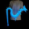 48.82inch Super Large 3D Printed Crystal Dragon Fidget Toys,Glow In The Dark Cool XXL Animal Stuff Extra Long and Big Size Action Figures,Home Office Decor,Giant Skeleton Dragons Egg Huge Gifts(Blue) view 1