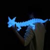 48.82inch Super Large 3D Printed Crystal Dragon Fidget Toys,Glow In The Dark Cool XXL Animal Stuff Extra Long and Big Size Action Figures,Home Office Decor,Giant Skeleton Dragons Egg Huge Gifts(Blue) view 3