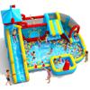 17.4 x 13FT Inflatable Bounce House with Double Water Slides, 10 in 1 Water Park with 750W Blower, Splash Pool, Climbing Wall, Jumping, Water Cannon, Deep Pool for Kids Indoor Outdoor Backyard, Blue view 1