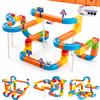 Electric Train Set for Kids - 147pcs Track Building Cube Set with 3D Gravity-Defying Loop, 2 Motorized Cars, DIY STEM Train Toys, for 5-12 Year Old Boys & Girls view 1