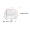 ERINGOGO Bottle Storage Organizer Box with Lid, Nursing Bottle and Cutlery Draining Rack for Kitchen Countertop, Beige Handle, Dinnerware Storage Drying Container view 2