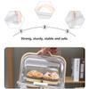 ERINGOGO Bottle Storage Organizer Box with Lid, Nursing Bottle and Cutlery Draining Rack for Kitchen Countertop, Beige Handle, Dinnerware Storage Drying Container view 3