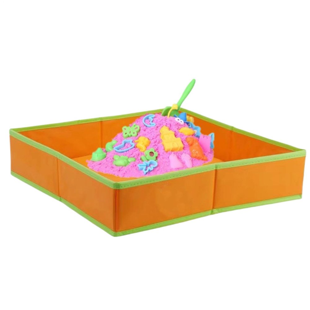 Kids Sand Table - Folding Sensory Play | Waterproof Non-Woven Fabric Sand Table for Boys and Girls, for Indoor Activities, Beach, Backyard, Kindergarten, School, Or Home Playtime, Fun and Educational
