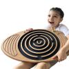 Wooden Balance Board Maze, Fun Fitness Tool, Wobble Balance Board, Core Strength, Fitness, Training, Physical Therapy, Oak-Cross (oak-cross) view 1