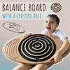 Wooden Balance Board Maze, Fun Fitness Tool, Wobble Balance Board, Core Strength, Fitness, Training, Physical Therapy, Oak-Cross (oak-cross) view 2