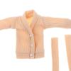 1/12 Scale Mini Pullover Cardigan for 6 Inch Figure Accessories, Beige view 2