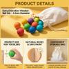 Joygoodta Wooden Balls, 12Pcs Educational Wooden Ball Toddler Montessori Toys, for 3 Year Old + Kids Preschool Matching Games view 2