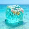 Ice Cube Stress Balls, Ice Cube Marine Shell Squishies Toy, Soft Slow Rise Sensory Fidget, Squeeze Hand Fidget Toys for Adults, Stretchy Fidget Toys (1 Pcs) view 3
