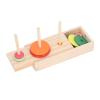 Asixxsix Tower of Puzzle, 10 Levels Wooden Stacking Rings Game, Sustainable Pine Wood Puzzle Tower with 10 Rings 3 Sticks for Children Early Education Family Entertainment view 3