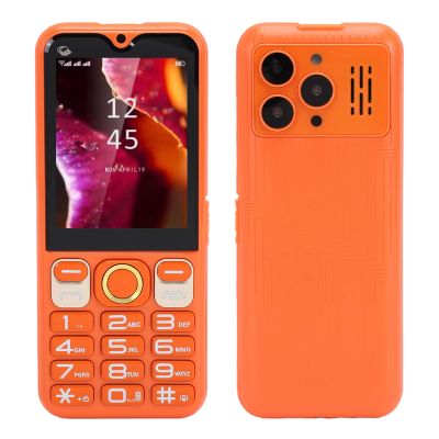 YUEHISY Unlocked 2G Mobile Phone for Seniors, Large Tactile Buttons & 2.8 Inch Clear Screen, 3 SIM Card Slots Rugged Feature Phone (Orange)
