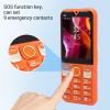 YUEHISY Unlocked 2G Mobile Phone for Seniors, Large Tactile Buttons & 2.8 Inch Clear Screen, 3 SIM Card Slots Rugged Feature Phone (Orange) view 3