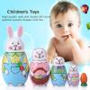 Joygoodta Russian Matryoshka Dolls, 5Pcs/Set Cute Wooden Rabbit Bunny Nesting Dolls Set, Easter Rabbit Carrot Toy view 4