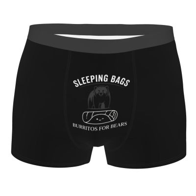 DEFUSELI Sleeping Bags are Burritos for BearsMen's Breathable Underwear With Space Capsule Design Comfortable Supportive Black