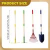 MYCENSE 4 Pieces Tool Set Hand Tools Outdoor Convenient Gardening Toys Rake Hoe Set for Kids Children view 3