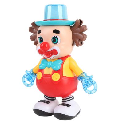 Denash Light Up Clown Toy Swaying Action Design, Baby Clown Toy with Lights and Music, ABS Material, Fun Play Experience for Kids