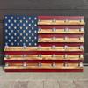 American Flag Challenge Coin Display Case 37x19 Inch Wall Mounted, Holds 80100 Coins, 1/4 Thick Slots for Large Coins, Handmade in USA, Military Coin Holder for Wall (Original 50 Stars) view 4