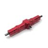 COMODO Rear Axle Assembly for 1/10 RC Crawler Aluminum Housing Steel Gears 126mm Compatible with Henglong Naughty Dragon Feiyu D12(Red) view 1