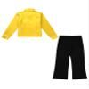 JanJean Boys Shiny Satin Disco Hip Hop Dance Outfit Long Sleeve Button Down Shirt with Flared Pants Jazz Latin Dance Set Gold 8 Years view 4