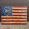 American Flag Challenge Coin Display Case 37x19 Inch Wall Mounted, Holds 80100 Coins, 1/4 Thick Slots for Large Coins, Handmade in USA, Military Coin Holder for Wall (2nd Amendment) view 4