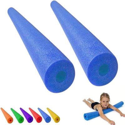 2PCS Pool Noodles with Hole,Foam Swimming Noodles, Flexible Hollow Floating Foam Tube, Float Swimming Aid Noodle, Long Pool Noodle Training Device for Kids Adults Water Sports, Partys,120x6cm