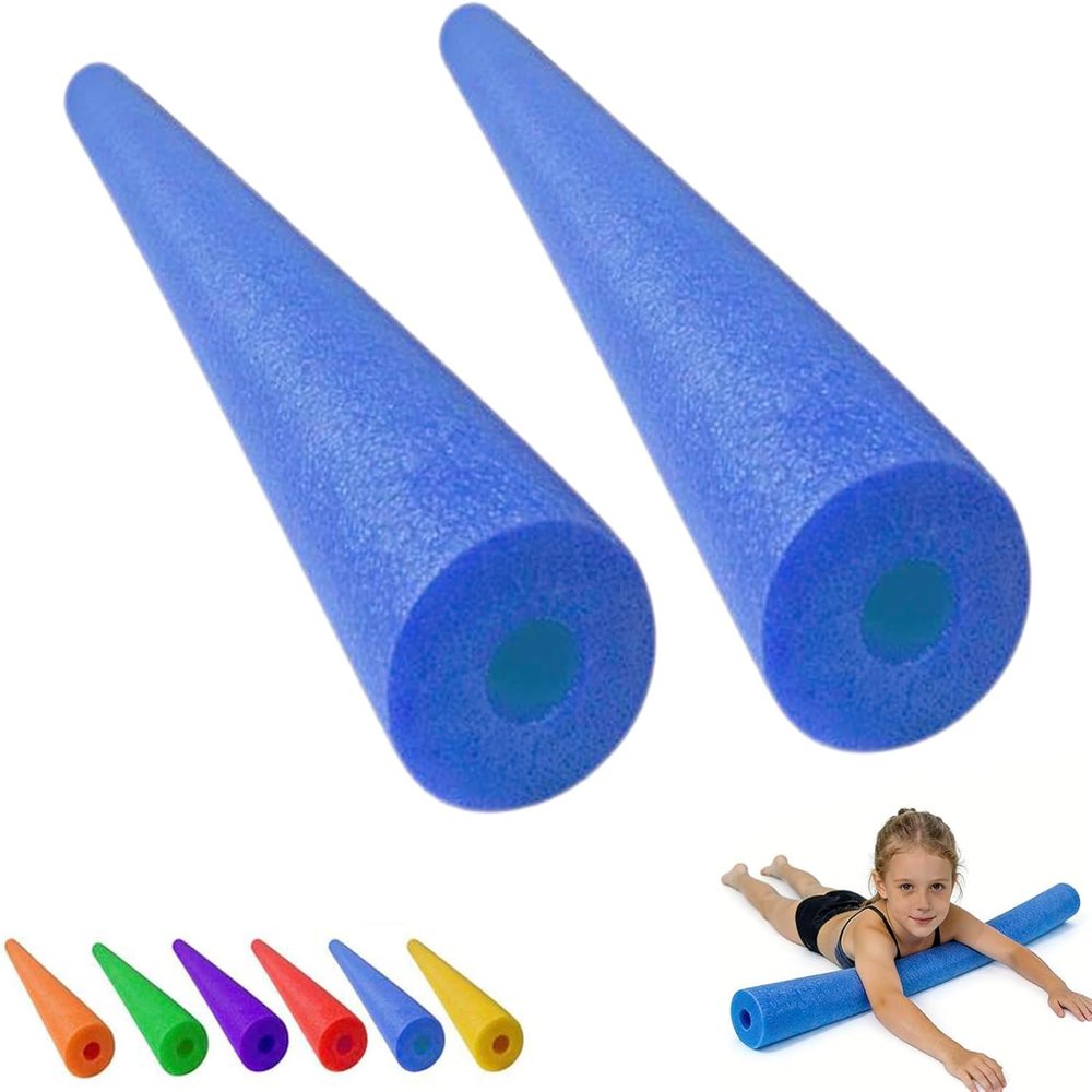 2PCS Pool Noodles with Hole,Foam Swimming Noodles, Flexible Hollow Floating Foam Tube, Float Swimming Aid Noodle, Long Pool Noodle Training Device for Kids Adults Water Sports, Partys,120x6cm