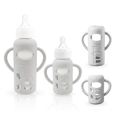 2-Pack Silicone Sleeves for Dr. Brown's Glass Baby Bottles 4 & 8 oz