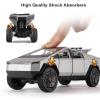 1:22 Scale Diecast Toy Trucks, Metal Pull Back Pickup with Mini ATV, Vehicle Playset for Kids, Birthday Gift for Boys 3+ (Silver) view 3