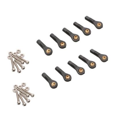 10PCS M2 M3 Plastic Ball Joint Connecting 2mm 3mm Head Buckle Push Rod End Steering Connector with Gasket Screws with RC DIY Model(3mm)