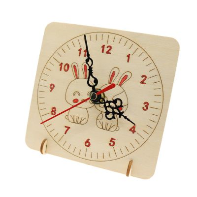 Jeanoko DIY Wooden Clock Innovative Fun Recording Module for Kids Learning Toy Aged 8 and Above Home or School Classroom Safe Material