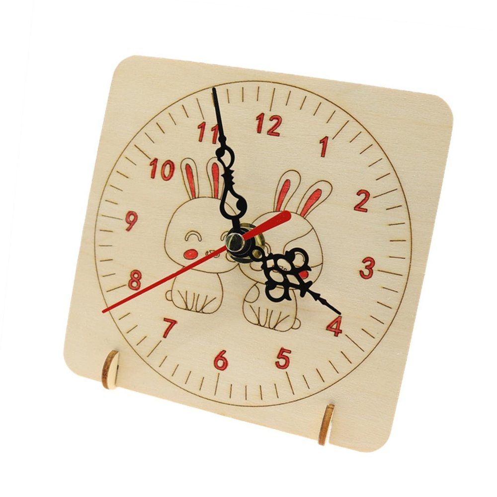 Jeanoko DIY Wooden Clock Innovative Fun Recording Module for Kids Learning Toy Aged 8 and Above Home or School Classroom Safe Material