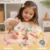 Personalized Wooden Tea Set for Toddlers 3-5 20PCS Tea Party Set with Storage Bag Kids Play Tea Set for 3 Year Old Birthday Gift view 3