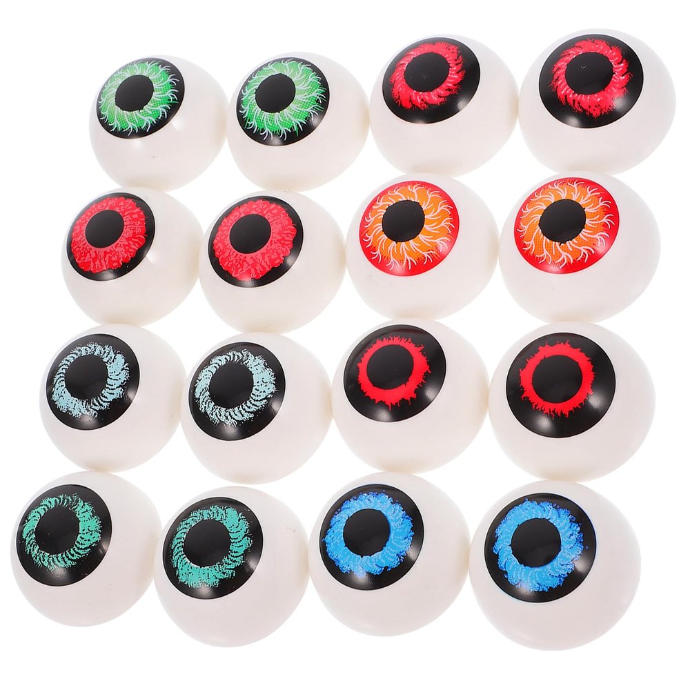 IMIKEYA 16pcs Halloween Eyeball Props Plastic Fake Eyes for Party Decorations DIY Crafts Horror Toys and Halloween Party Favors