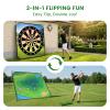 Golf Chipping Game Mat, 6x6FT Double Sided Golf Hitting Mat Set Outdoor Indoor Adjustable Golf Games Mat, Score Sticky Playing Golf Balls for Home Backyard Garage Game, Gift for Young Adults view 2