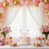 11 Pcs Pink Bow Ribbon Happy Birthday Cake Toppers, Bow Cake Topper with Wood Pole, Bows Ribbon Pennant Flags Cakes Bunting Topper for Birthday Bridal Party Decoration view 4