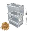 Reptile Feeding Box Multi-Layer Breathable Container Keeper with Tweezers view 1