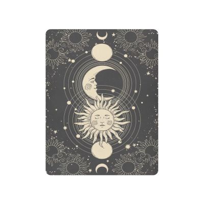 Black Gold Sun Moon Print Crib Sheet Mattress Cover for Boys Girls 39" x 27" Baby Bed Sheet for Nursery Decor